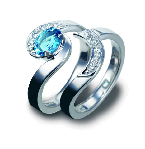 Ocean inspired engagement ring